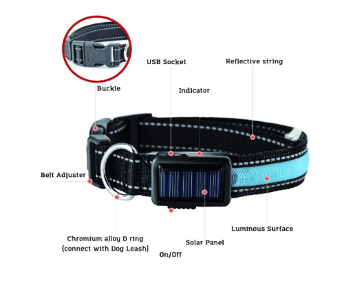 LED Solar Dog Collar